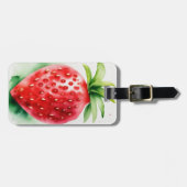 Levendige aardbei bagagelabel (Voorkant horizontaal)