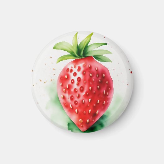 Levendige aardbei magneet (Voorkant)
