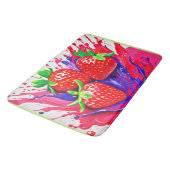 Levendige aardbei splash badmat (Gekanteld)