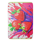 Levendige aardbei splash badmat (Voorkant Verticaal)