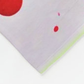 Levendige aardbei splash fleece deken (Hoek)