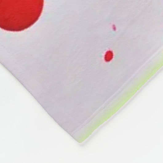 Levendige aardbei splash fleece deken (Hoek)