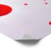 Levendige aardbei splash poster (Hoek)