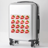 Levendige aardbeienjamlabels vinyl stickers (Koffer)