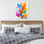 Levendige Abstract Kleurrijke Boom Des Levens Bota Canvas Afdruk (Insitu (Slaapkamer))
