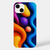 Levendige Abstracte 3D-vormen Case-Mate iPhone Case (Achterkant)