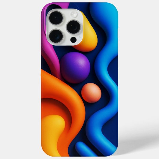 Levendige Abstracte 3D-vormen Case-Mate iPhone Case (Achterkant)
