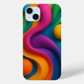 Levendige Abstracte 3D-vormen Case-Mate iPhone Case (Achterkant)