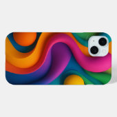 Levendige Abstracte 3D-vormen Case-Mate iPhone Case (Achterkant (horizontaal))