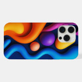 Levendige Abstracte 3D-vormen iPhone Hoesje (Achterkant horizontaal)