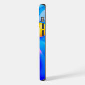 Levendige Abstracte 3D-vormen iPhone Hoesje (Linkerkant)