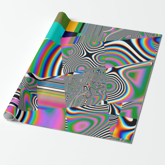 Levendige abstracte achtergrond. Kleurig patroon.  Cadeaupapier (Uitgerold)
