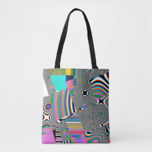 Levendige abstracte achtergrond. Kleurrijk patroon Tote Bag