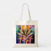 Levendige Abstracte Agave Tote Tas  (Achterkant)