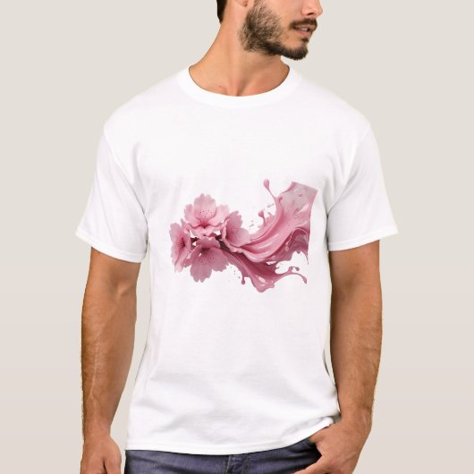 Levendige ABSTRACTE B LOEMKunstcompositie T-shirt (Voorkant)