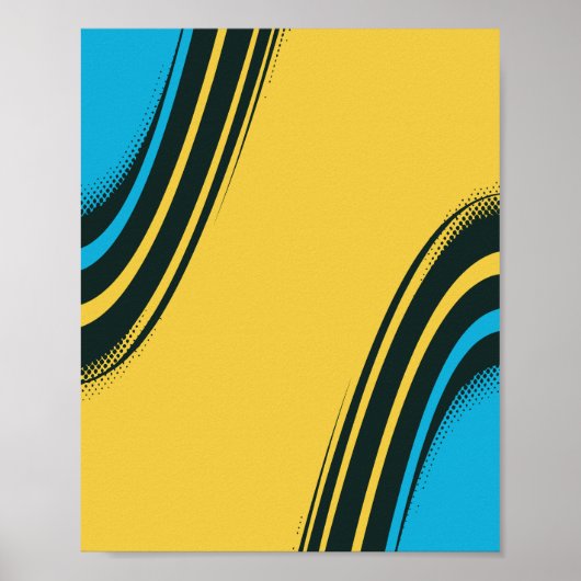 Levendige Abstracte beweging Poster (Voorkant)