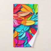 Levendige Abstracte bladkunst Bad Handdoek (Handdoek)