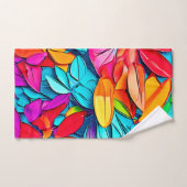 Levendige Abstracte bladkunst Bad Handdoek (Handdoek)
