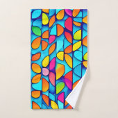 Levendige Abstracte Bladuitbarsting Bad Handdoek (Handdoek)