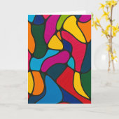 Levendige Abstracte blanco Kaart (Gele Bloem)