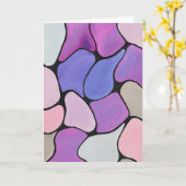 Levendige Abstracte blanco notitie Kaart (Gele Bloem)