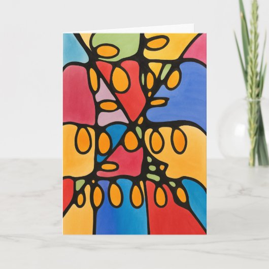 Levendige Abstracte blanco notitie Kaart (Voorkant)