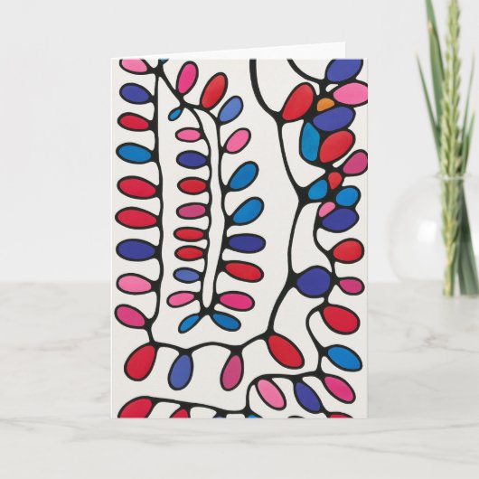 Levendige Abstracte blanco notitie Kaart (Voorkant)