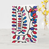 Levendige Abstracte blanco notitie Kaart (Gele Bloem)