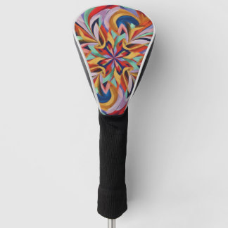 Levendige Abstracte bloei - Kleurrijke muurkunst Golfheadcover