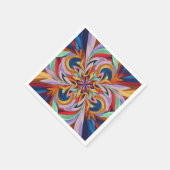 Levendige Abstracte bloei - Kleurrijke muurkunst Servet (Hoek)