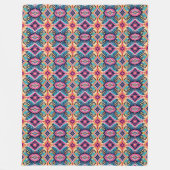 Levendige Abstracte Bloem Bohemië Fleece Deken (Voorkant)