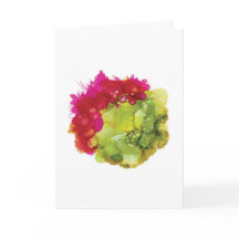 Levendige Abstracte Bloemelijke Wenskaart