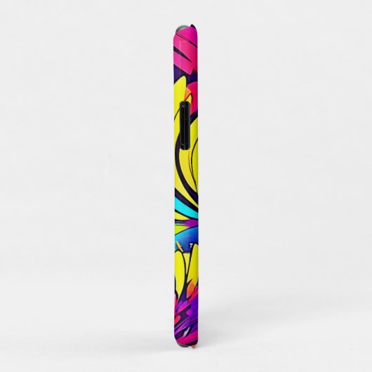 Levendige Abstracte Bloemen Case-Mate iPhone Case (Achterkant/rechts)