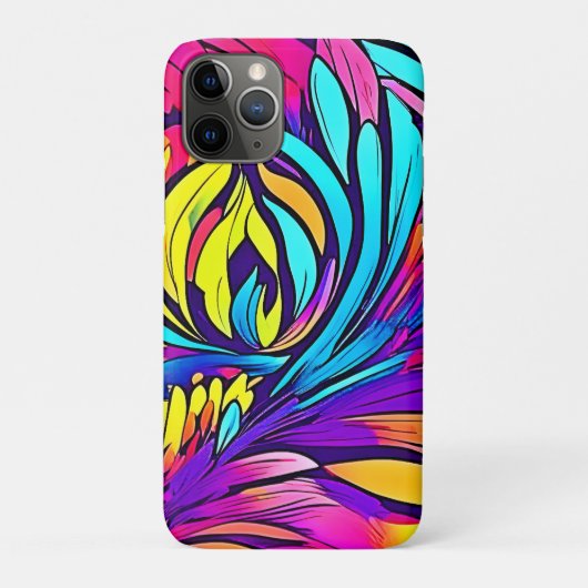 Levendige Abstracte Bloemen Case-Mate iPhone Case (Achterkant)