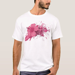 Levendige ABSTRACTE BLOEMEN Kunstcompositie T-shirt