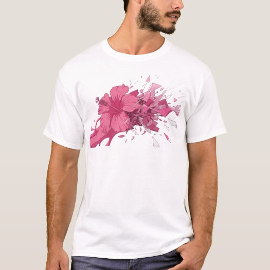 Levendige ABSTRACTE BLOEMEN Kunstcompositie T-shirt (Voorkant)