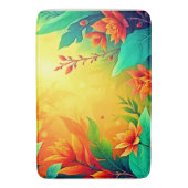 Levendige Abstracte bloemen schoonheid Badmat (Voorkant Verticaal)