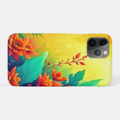 Levendige Abstracte bloemen schoonheid Case-Mate iPhone Case (Achterkant (horizontaal))