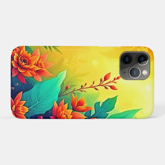Levendige Abstracte bloemen schoonheid Case-Mate iPhone Case (Achterkant (horizontaal))