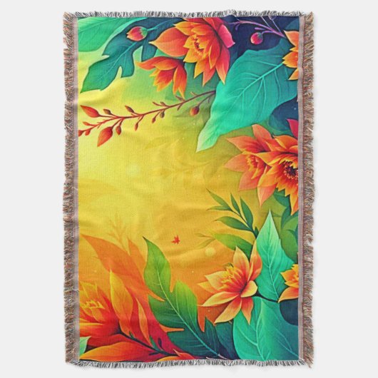 Levendige Abstracte bloemen schoonheid Deken (Voorkant Verticaal)