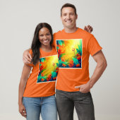 Levendige Abstracte bloemen schoonheid T-shirt (Unisex)
