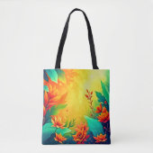 Levendige Abstracte bloemen schoonheid Tote Bag (Voorkant)