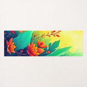 Levendige Abstracte bloemen schoonheid Yogamat (Achterkant (horizontaal))