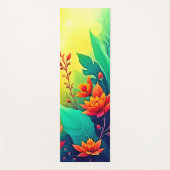 Levendige Abstracte bloemen schoonheid Yogamat (Voorkant)