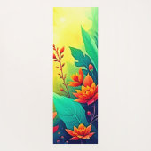 Levendige Abstracte bloemen schoonheid Yogamat (Achterkant)