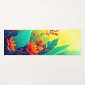 Levendige Abstracte bloemen schoonheid Yogamat (Voorkant (horizontaal))