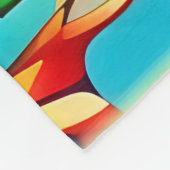 Levendige Abstracte bloemenexplosie Fleece Deken (Hoek)