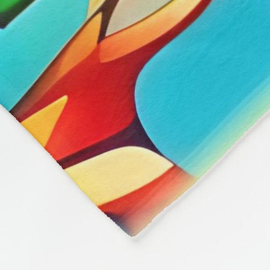 Levendige Abstracte bloemenexplosie Fleece Deken (Hoek)