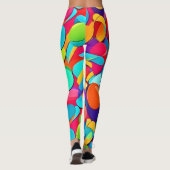 Levendige Abstracte bloemenexplosie Leggings (Achterkant)