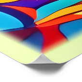 Levendige Abstracte bloemenexplosie Poster (Hoek)